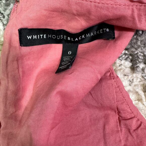 White House Black Market Cotton Floral Print Fit and Flare Dress Size 0 - Picture 5 of 7